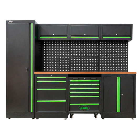 Modułowy system magazynowania warsztatowego (18 elementów) + zestaw 4 wkładów EVA o wykończeniu z włókna węglowego