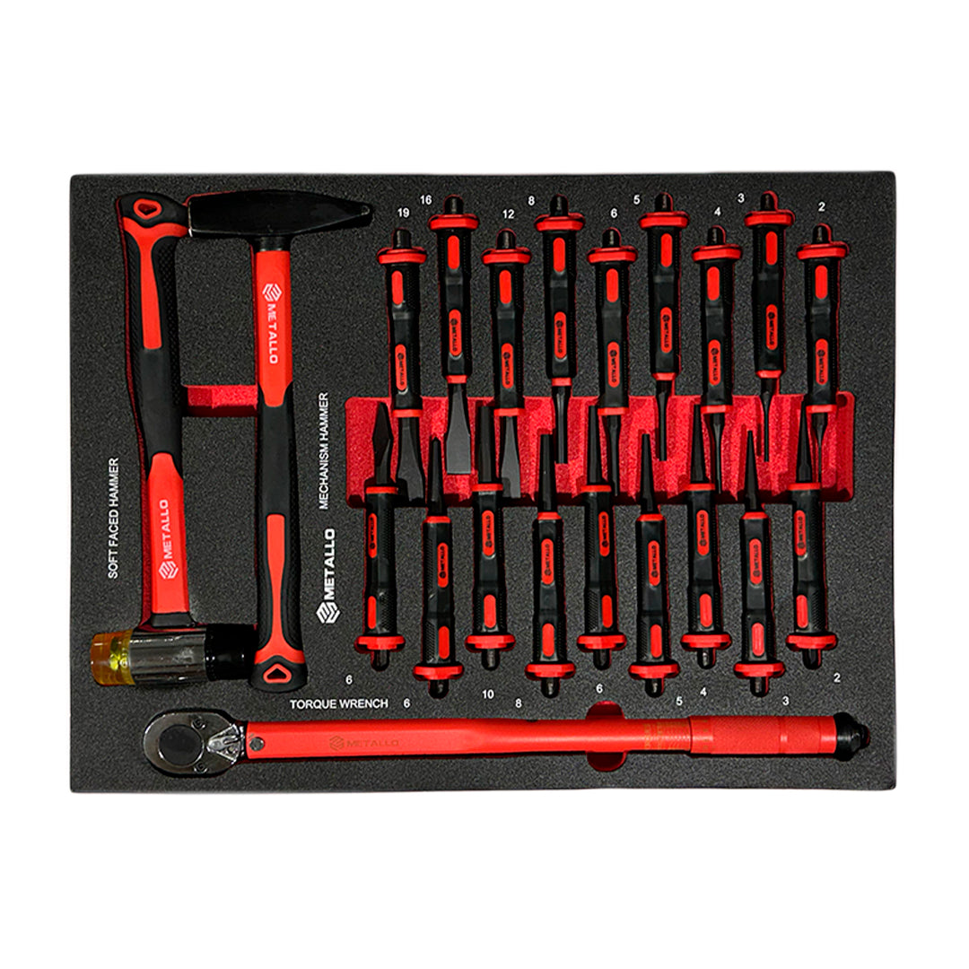 Wózek warsztatowy Metallo 7/7, 390 elementów