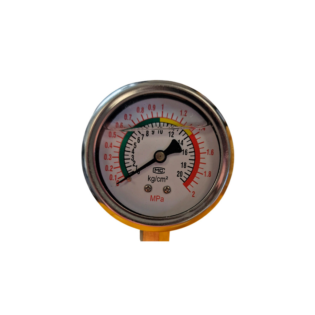 Manometr zbiornika SMART EQUIPMENT 19 L – dokładny wskaźnik ciśnienia w boosterze do opon, zakres do 20 bar, kontrola pracy zbiornika powietrza