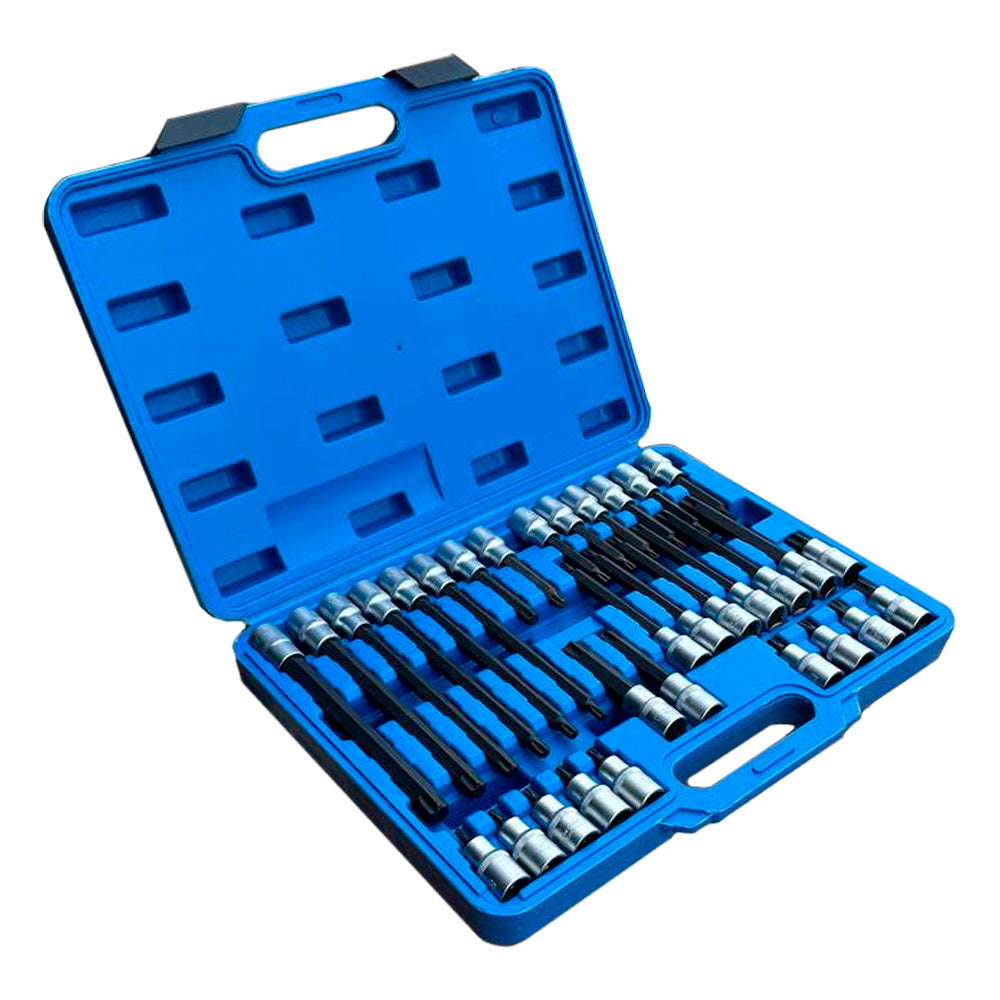 Zestaw narzędzi Zestaw bitów udarowych Torx RETTER RTD1155 32 el. Torx 1/2" – widok komponentów i akcesoriów pomocniczych