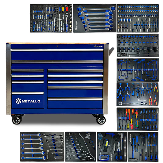 Wózek warsztatowy Metallo 11/9, 390 elementów
