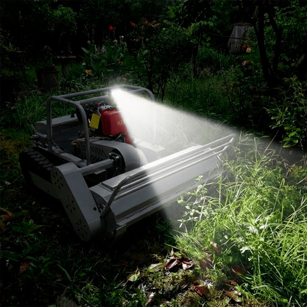 Remote-controlled diesel lawn mower AMD-R120 with tracked drive