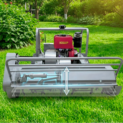Remote-controlled diesel lawn mower AMD-R120 with tracked drive