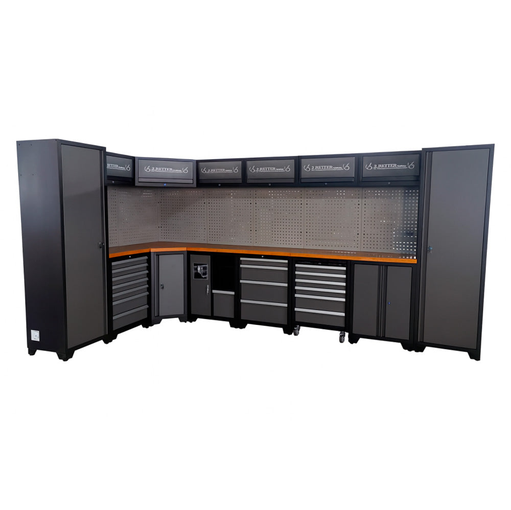 Zestaw mebli warsztatowych RTX1500 RT-Q1067, narożny, Multiplex, 417 cm