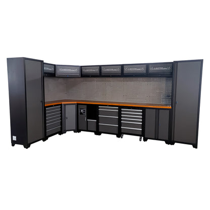 Zestaw mebli warsztatowych RTX1500 RT-Q1067, narożny, Multiplex, 417 cm