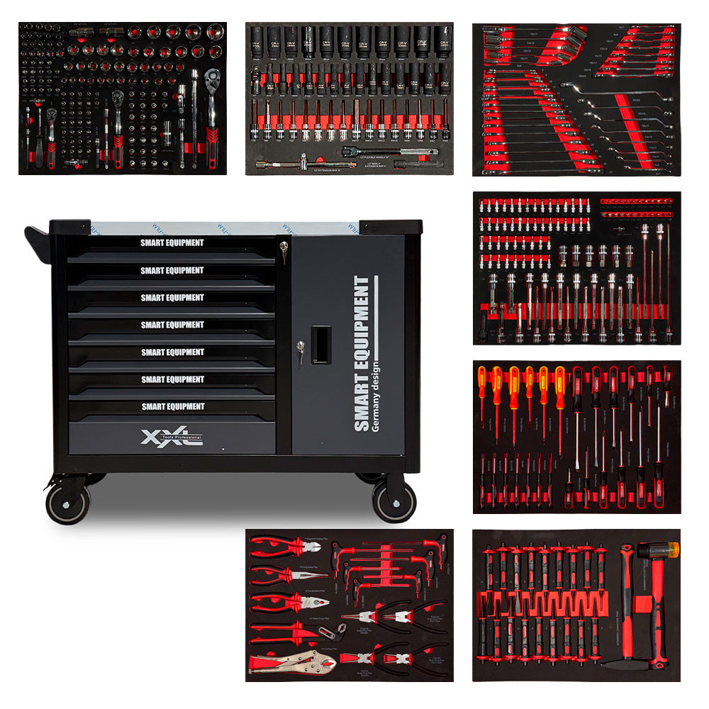 Wózek warsztatowy Smart Equipment 7/7 PRO, 389 elementów