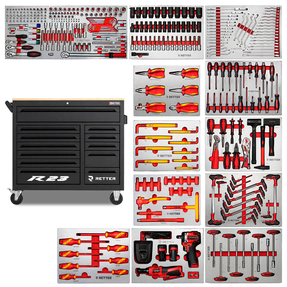 RETTER R23 tool trolley, 372 elements