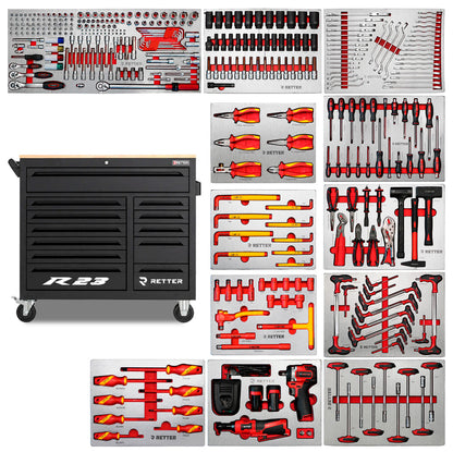 RETTER R23 tool trolley, 372 elements