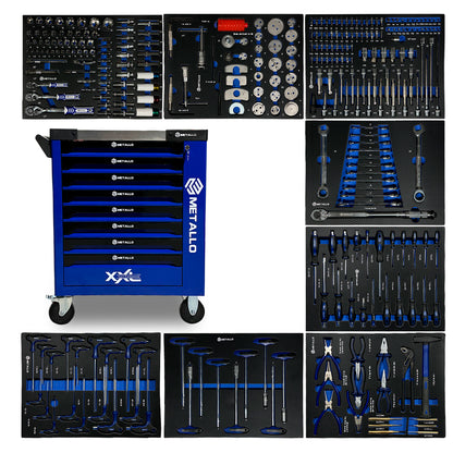 Wózek warsztatowy Metallo 8/8, 291 element