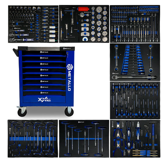 Wózek warsztatowy Metallo 8/8, 291 element