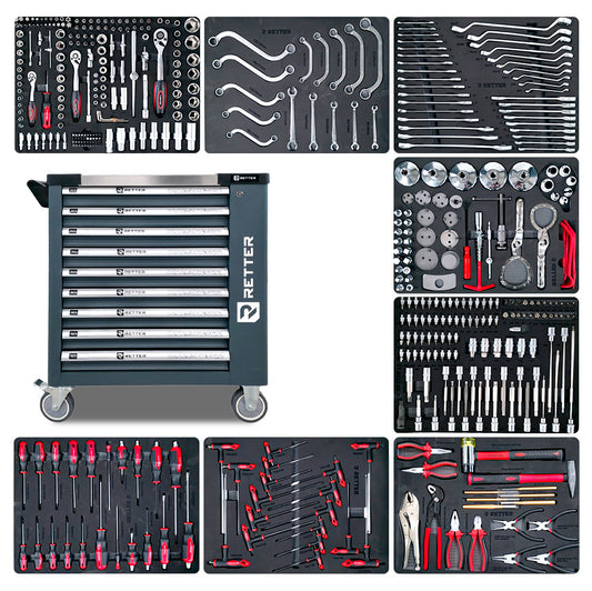 RETTER R11 tool trolley, 454 pieces