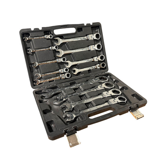 Zestaw elastycznych kluczy z grzechotką, 8–32 mm, 13 elementów