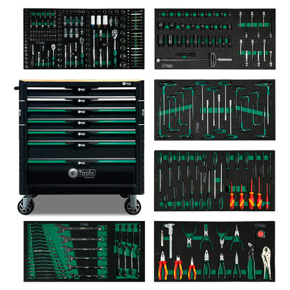 Wózek warsztatowy FTools 7/6, 303 elementy