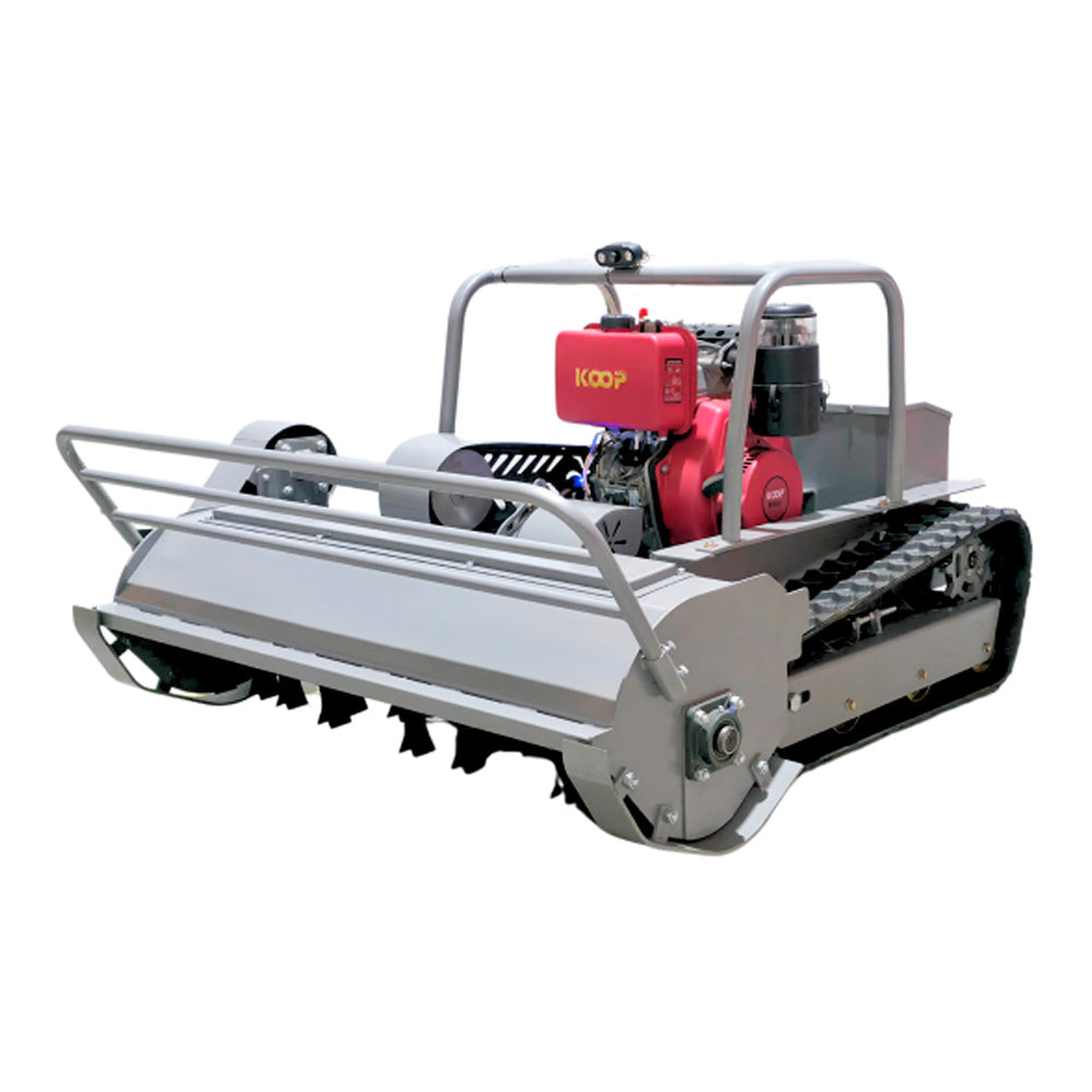 Remote-controlled diesel lawn mower AMD-R120 with tracked drive