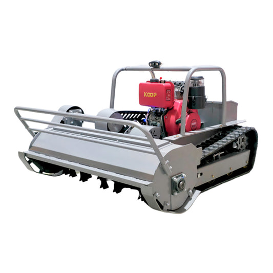 Remote-controlled diesel lawn mower AMD-R120 with tracked drive