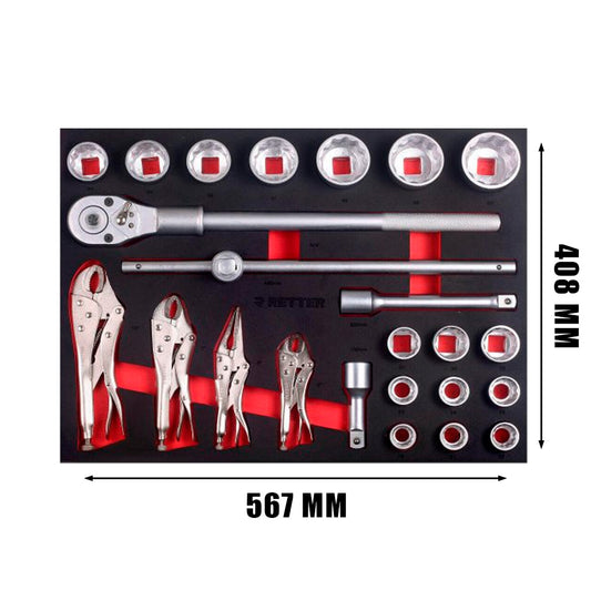 RETTER RTN1488 Tool Insert | 3/4" Socket Set 24 pcs