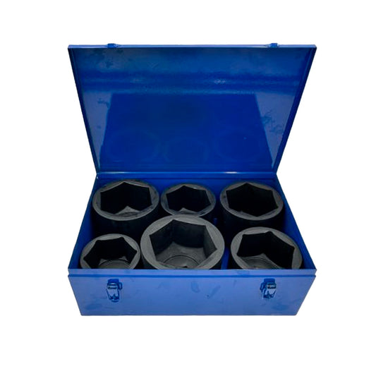 Zestaw udarowych nasadek sześciokątnych RETTER 1" 80–105 mm (6 szt.)