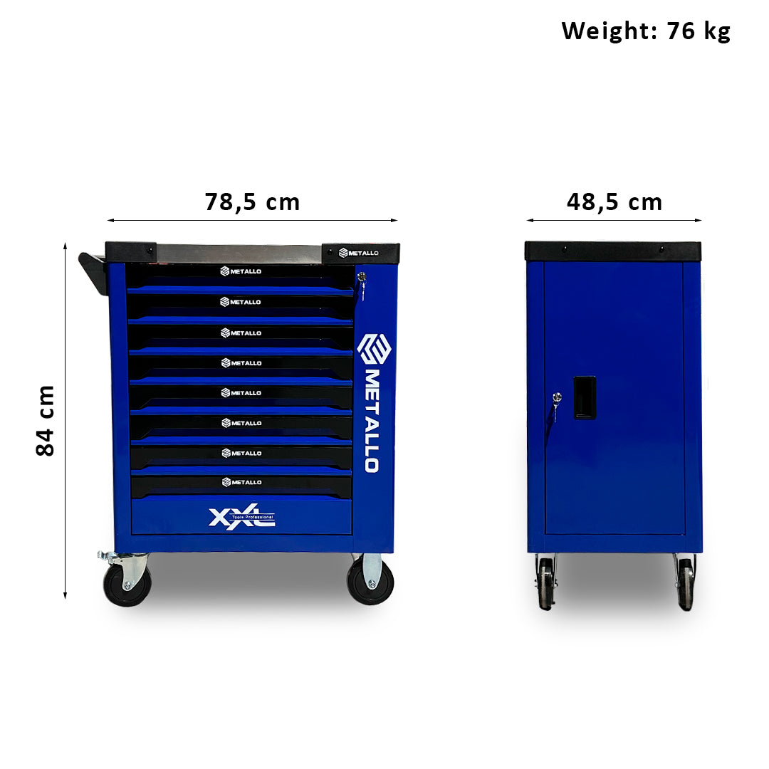 Wózek warsztatowy Metallo 8/8, 291 element