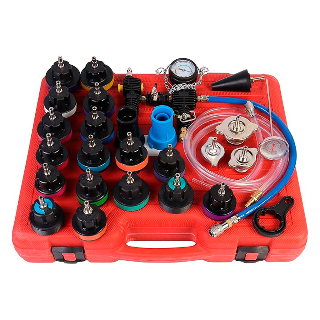 Zestaw do testowania ciśnienia układu chłodzenia, 28 elementów