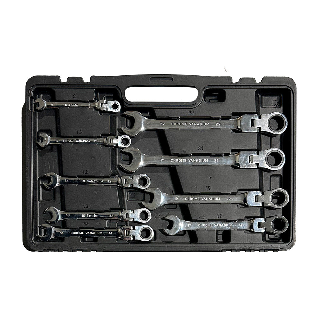 Zestaw elastycznych kluczy z grzechotką, 8–32 mm, 13 elementów