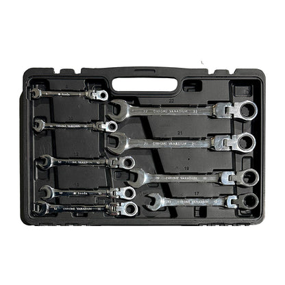 Zestaw elastycznych kluczy z grzechotką, 8–32 mm, 13 elementów