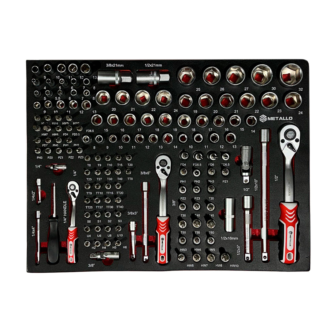 Wózek warsztatowy Metallo 7/7, 390 elementów