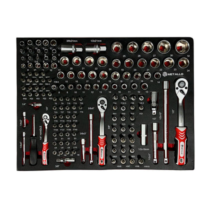 Wózek warsztatowy Metallo 7/7, 390 elementów