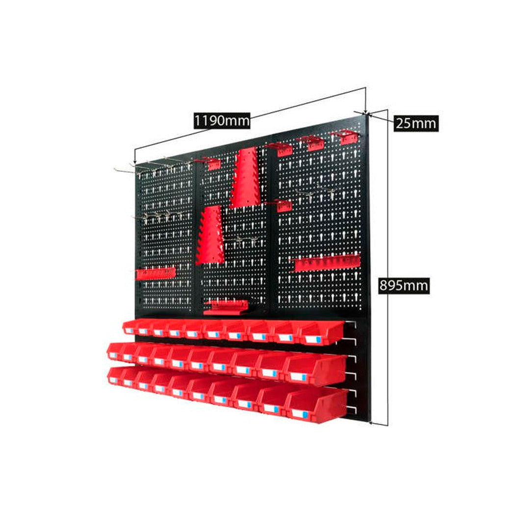 Lochwand mit 52 Elementen, 1190 × 895 × 25 mm