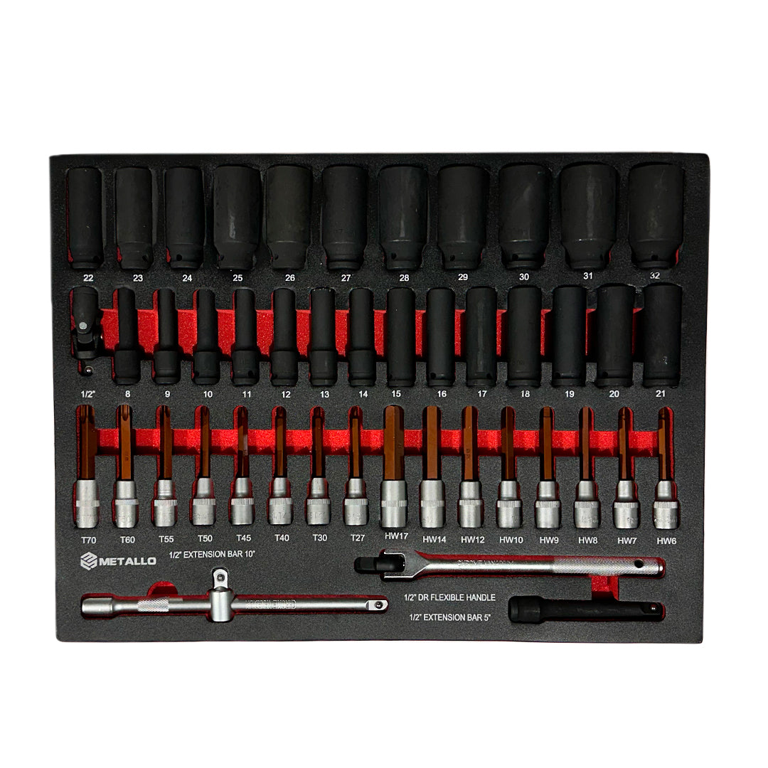 Wózek warsztatowy Metallo 7/7, 390 elementów