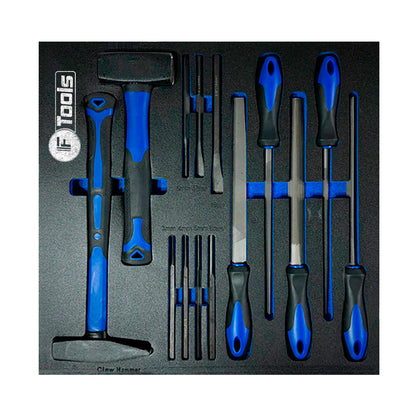 Wózek warsztatowy FTools 11/9, 390 elementów