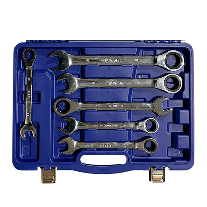 Zestaw kluczy płasko-oczkowych z grzechotką, 22 elementy