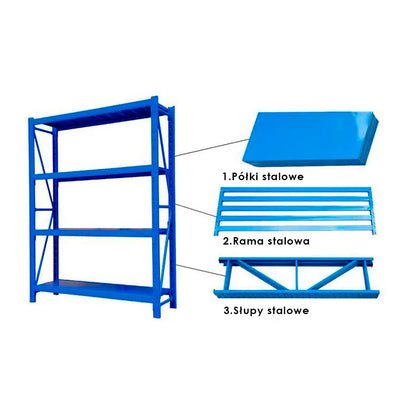 Regał magazynowy RETTER BK300 | 200x200x50 cm