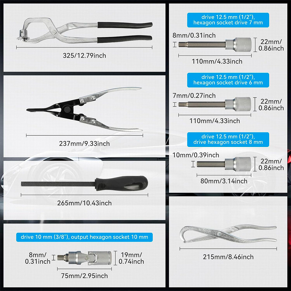 Zestaw naprawczy układu hamulcowego, 15 szt.
