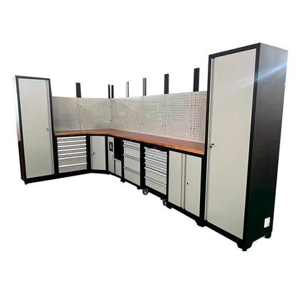 Zestaw mebli warsztatowych RTX1500 RT-Q1067, narożny, Multiplex, 417 cm