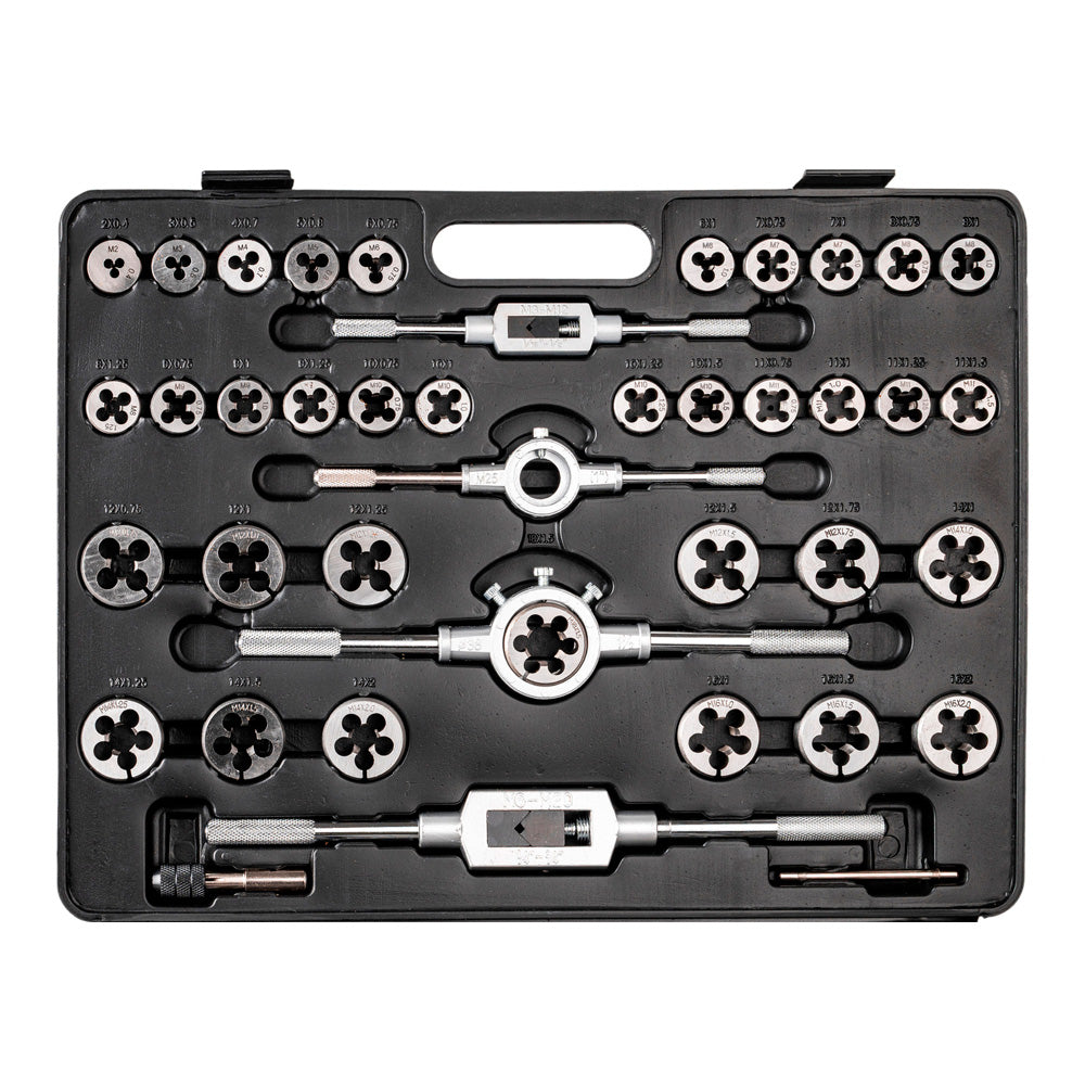 Zestaw narzynek i gwintowników metrycznych M2–M18, 110 szt.