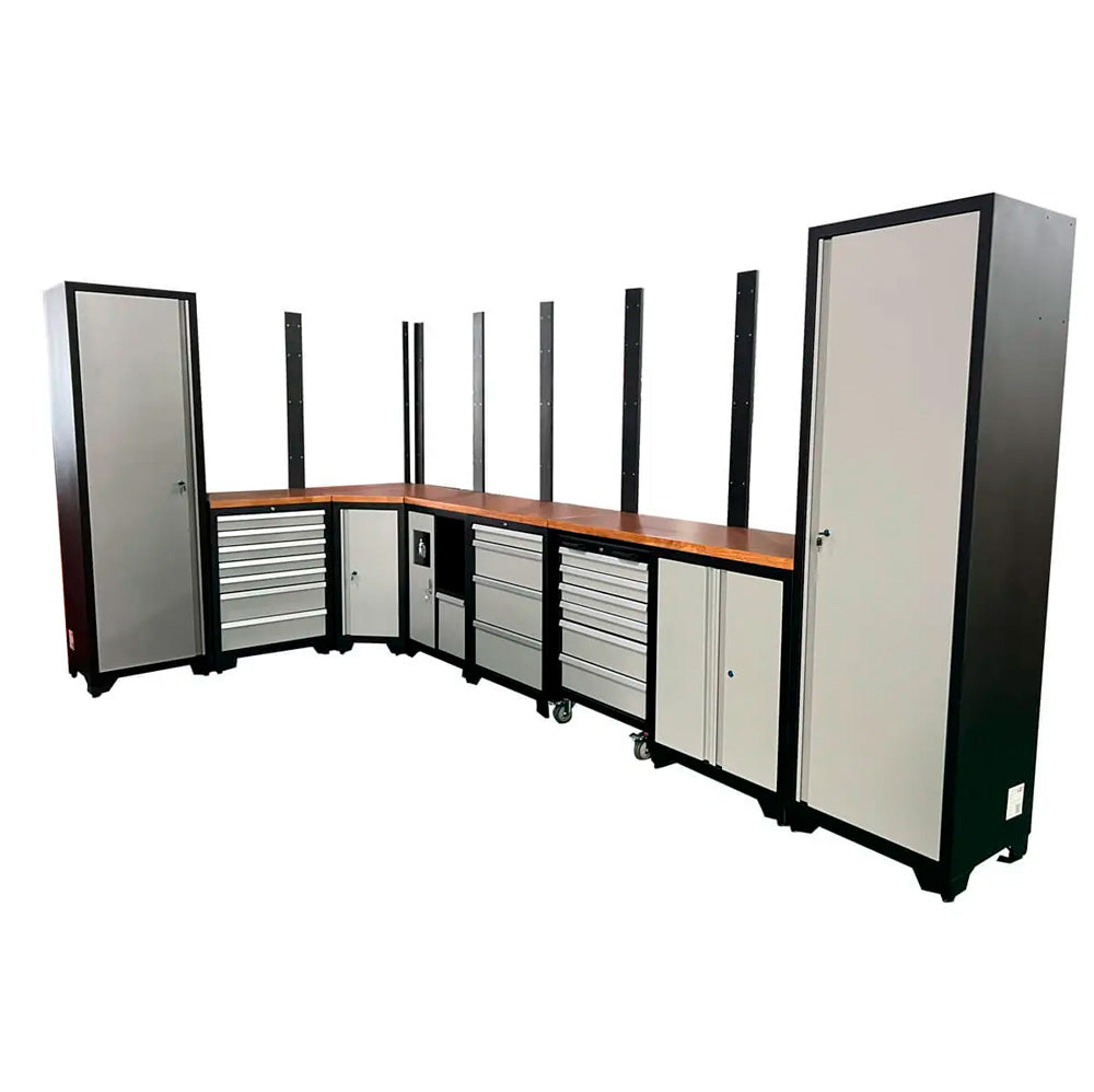 Zestaw mebli warsztatowych RTX1500 RT-Q1067, narożny, Multiplex, 417 cm