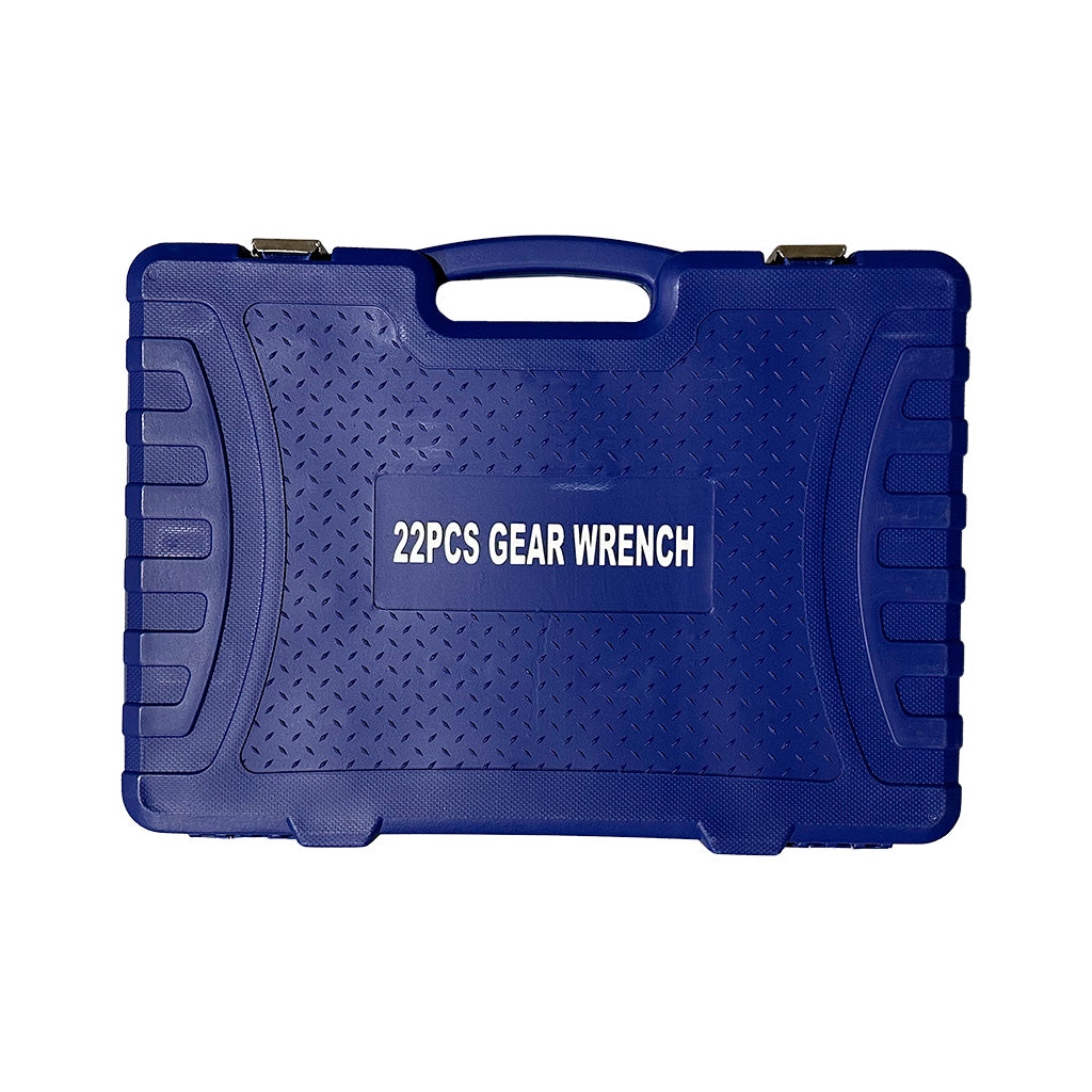 Zestaw kluczy płasko-oczkowych z grzechotką, 22 elementy