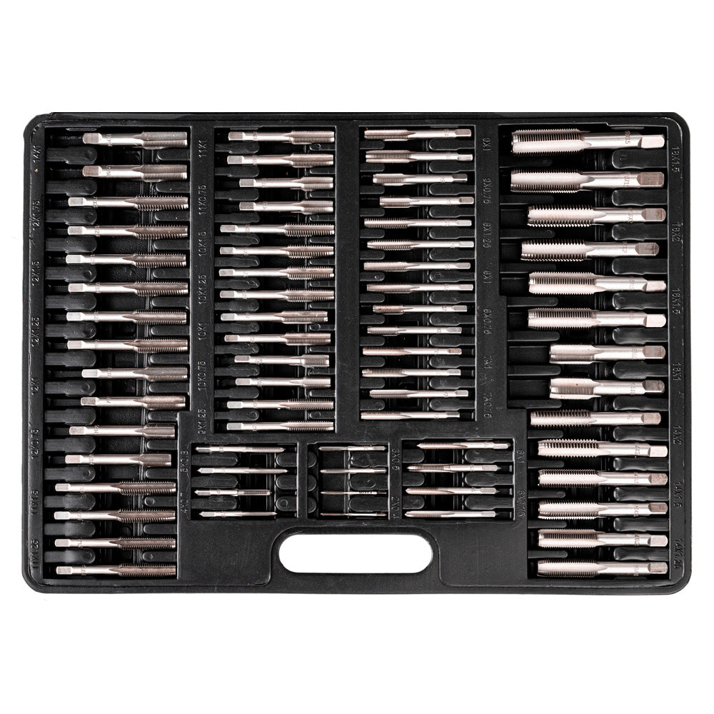 Zestaw narzynek i gwintowników metrycznych M2–M18, 110 szt.