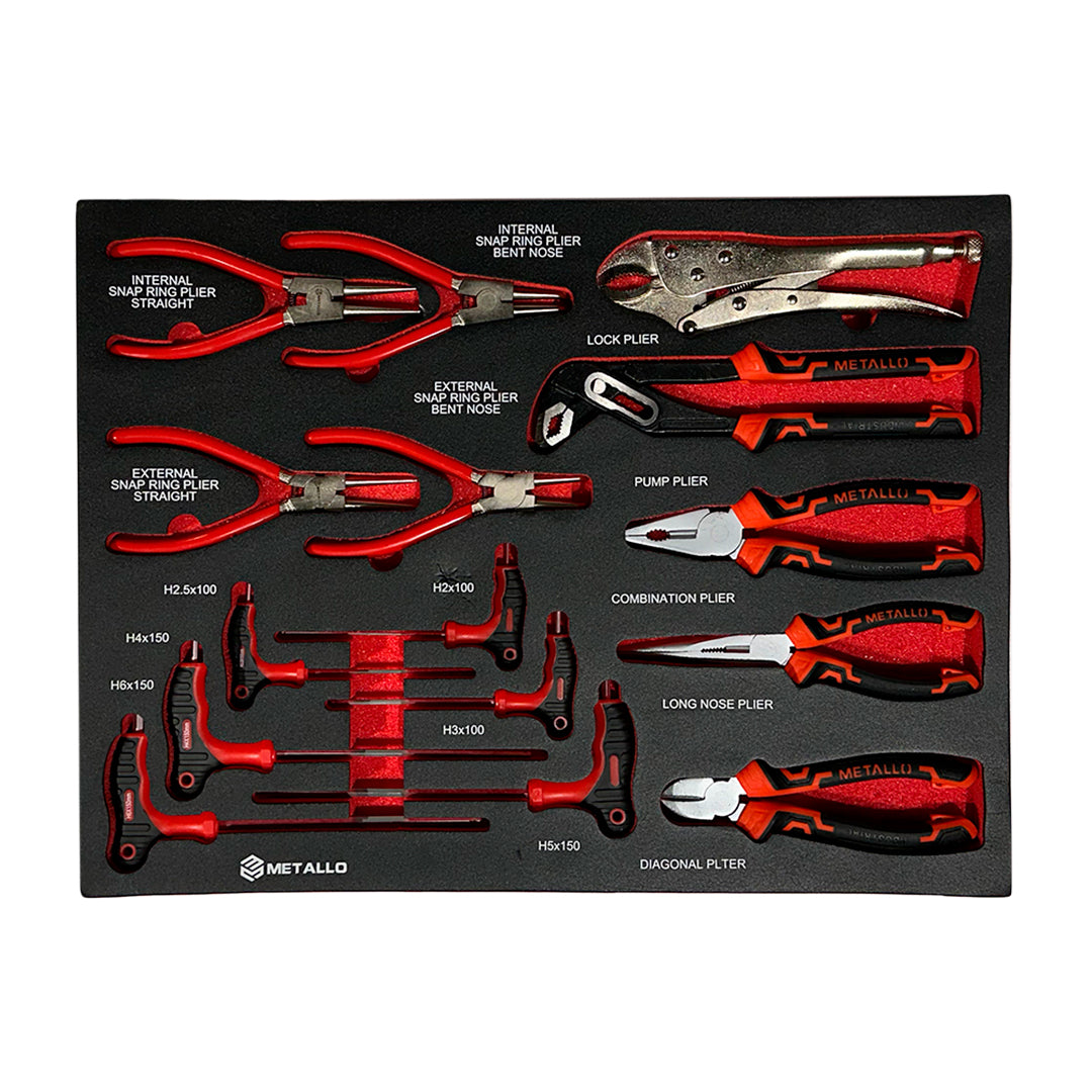 Wózek warsztatowy Metallo 7/7, 390 elementów