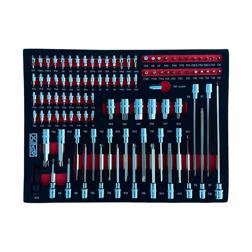 APEX 7/6 workshop trolley, 245 pieces