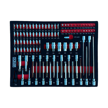 APEX 7/6 workshop trolley, 245 pieces