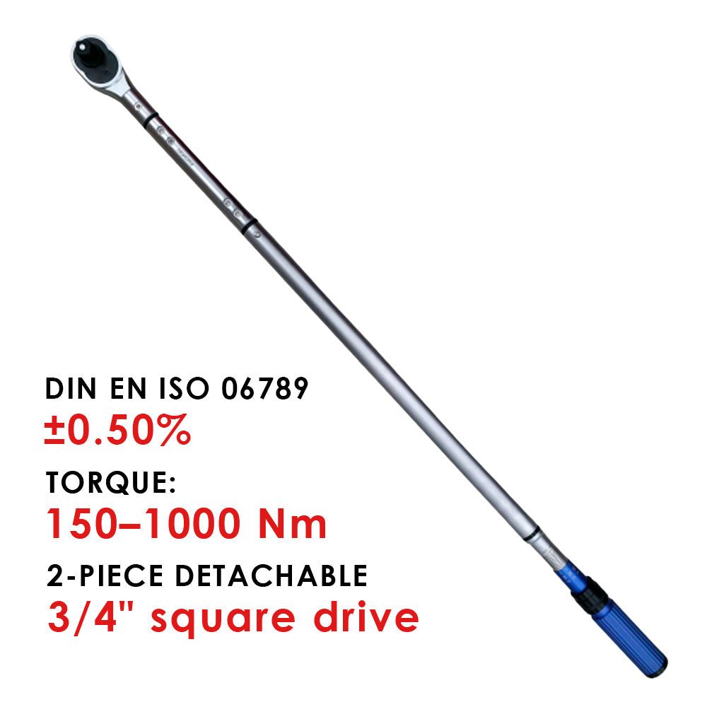 Klucz dynamometryczny RETTER 50–1000 Nm z napędem 3/4"