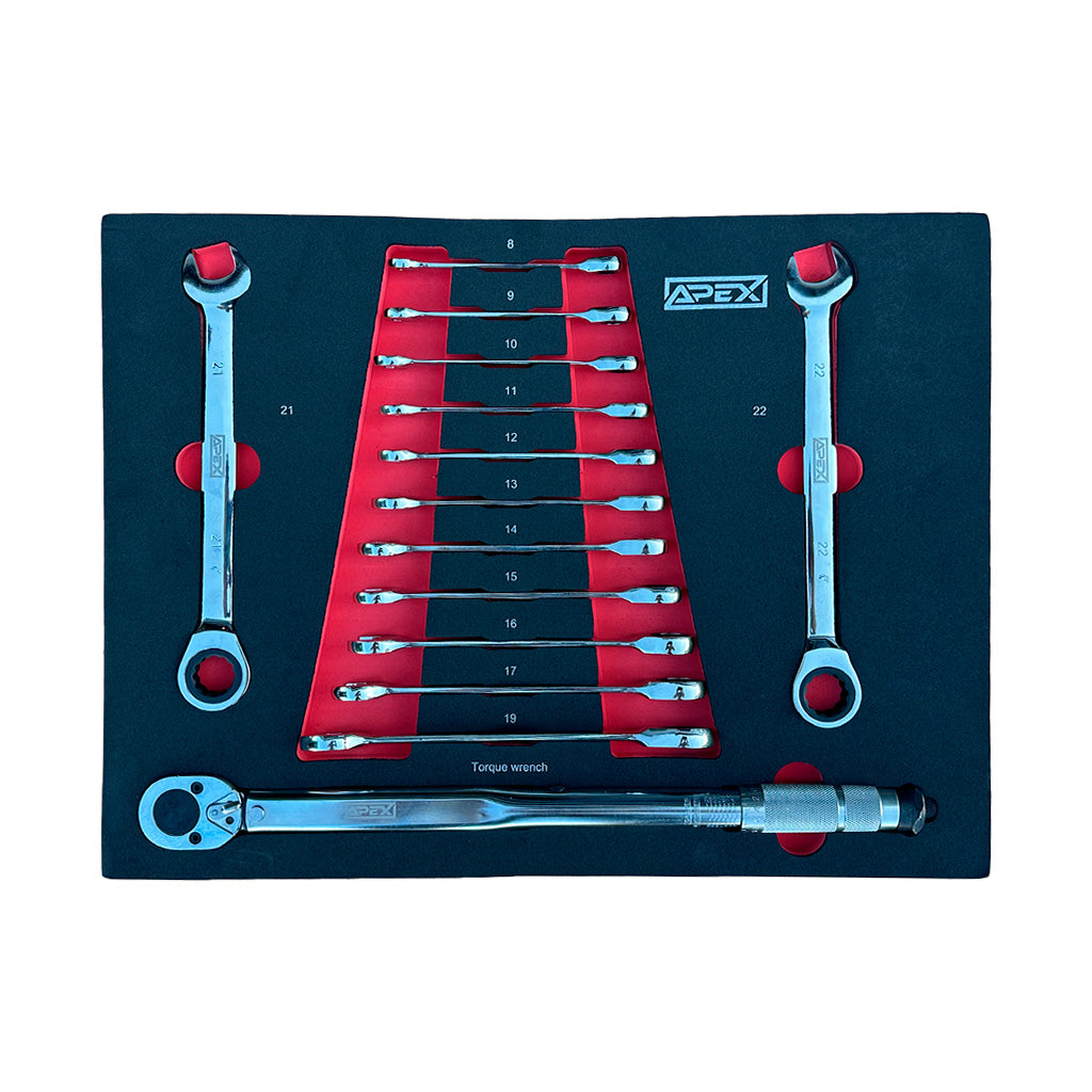 APEX 7/6 workshop trolley, 245 pieces