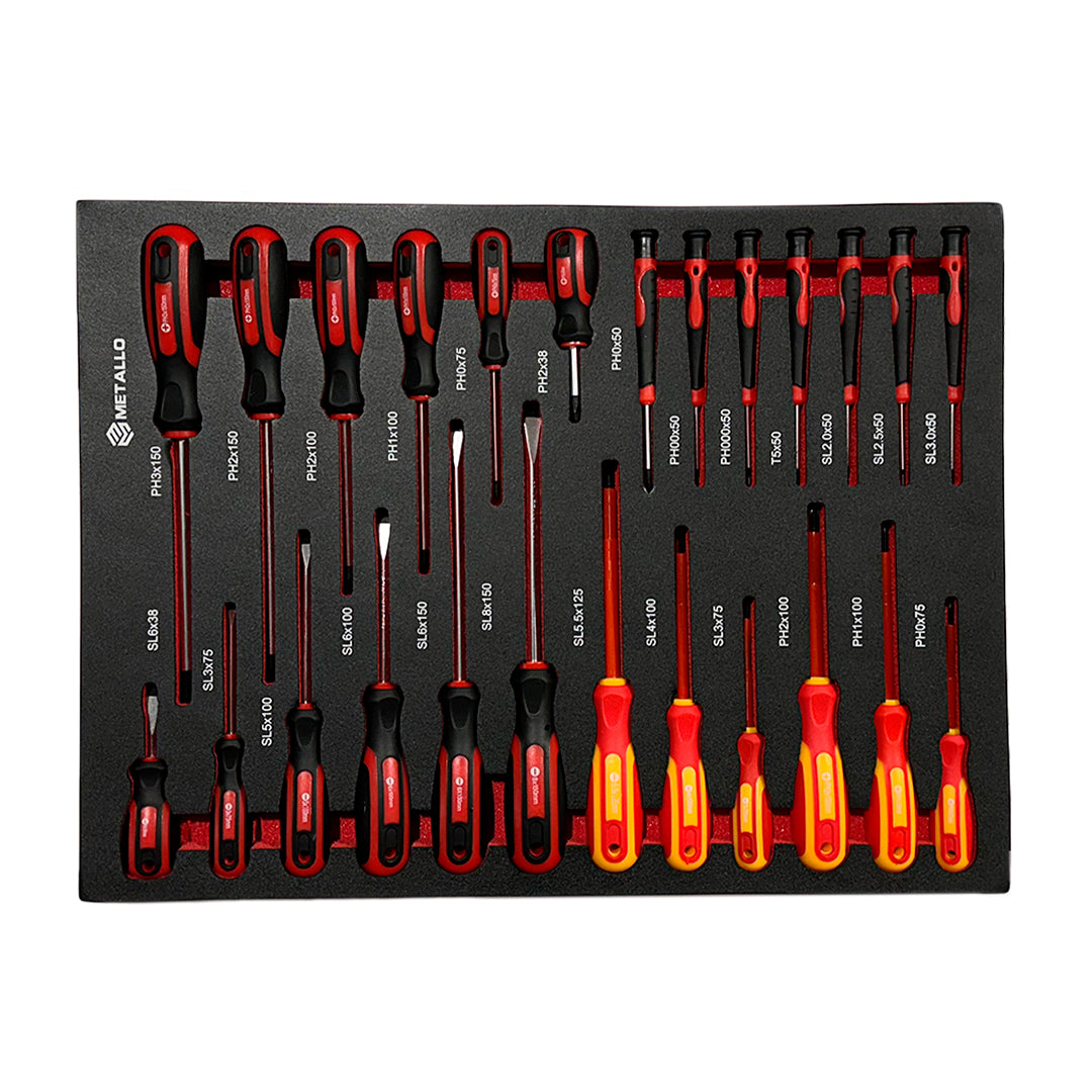 Wózek warsztatowy Metallo 7/7, 390 elementów