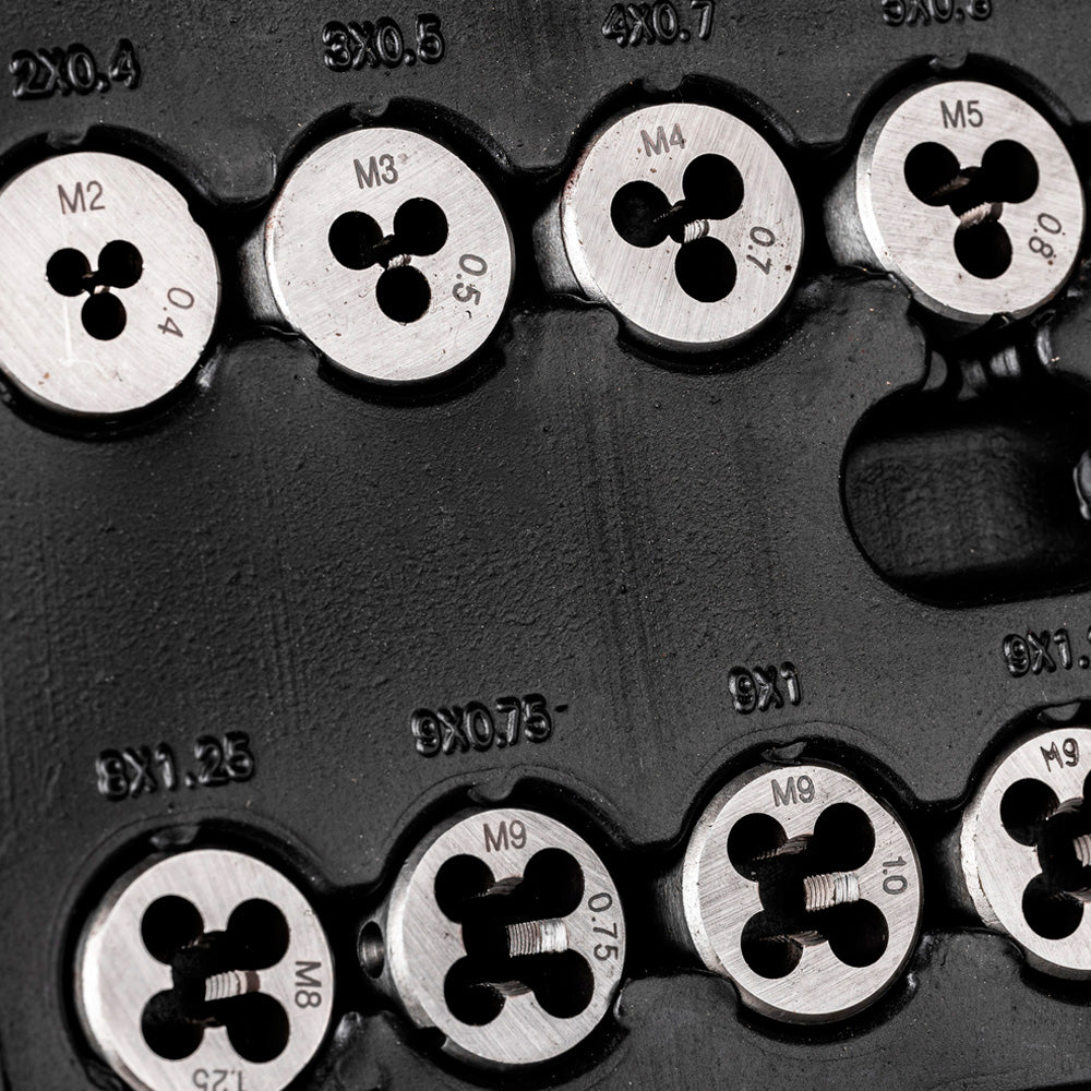 Zestaw narzynek i gwintowników metrycznych M2–M18, 110 szt.