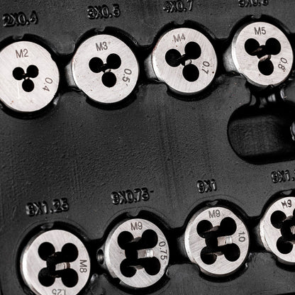 Zestaw narzynek i gwintowników metrycznych M2–M18, 110 szt.