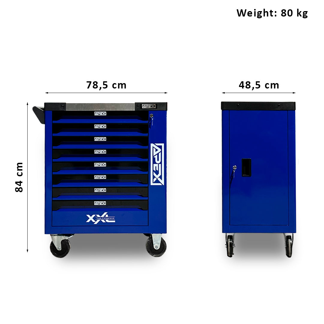 Wózek warsztatowy APEX 8/8, 300 elementów