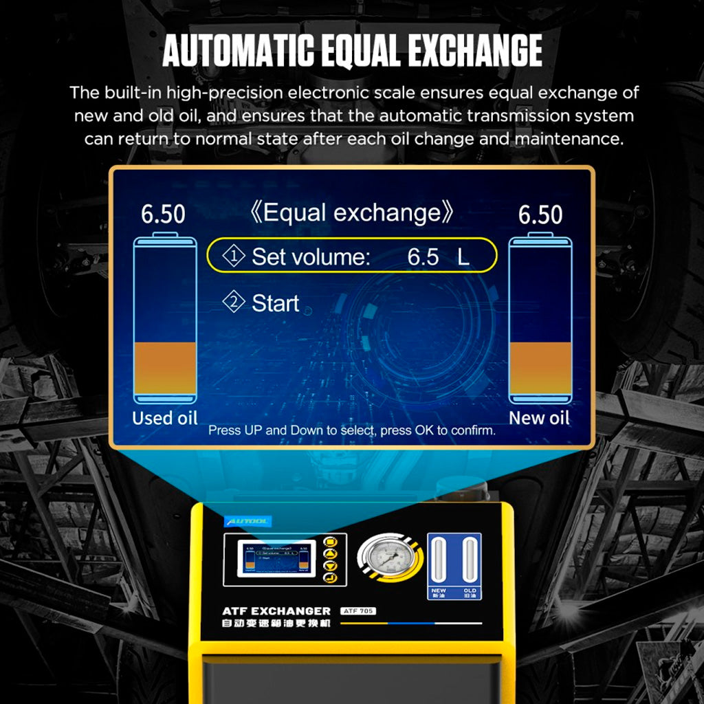 Maszyna do dynamicznej wymiany oleju w automatycznych skrzyniach biegów ATF705 AUTOOL
