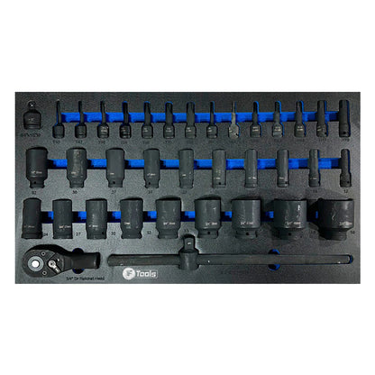 Wózek warsztatowy FTools 11/9, 390 elementów