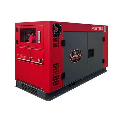 Démarreur électrique 12V et batterie de démarrage installés à la base du groupe électrogène